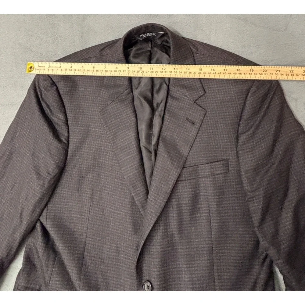 Jos. A. Bank Men's Gray Glen Plaid Sport Coat Blazer 2 Button Classic